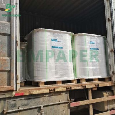 34mm x 6000m Putih MG Paper Roll 25g 26g Untuk Membungkus Jerami Plastik
