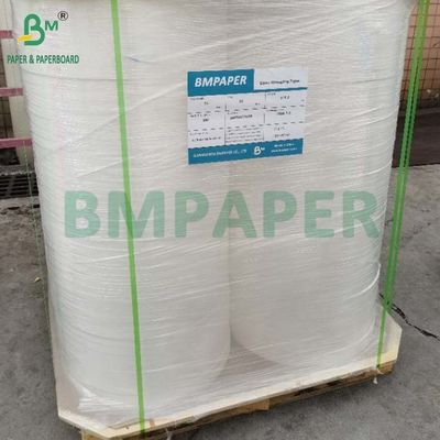 34mm x 6000m Putih MG Paper Roll 25g 26g Untuk Membungkus Jerami Plastik