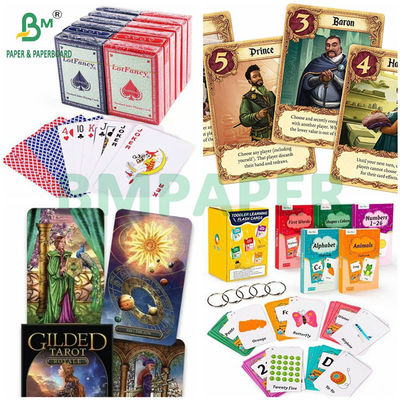 Black Core C2S Kartu bermain kertas 280g 290g 300g untuk Tarot Card Printing