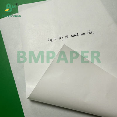 1 Sisi PE Lapisan Kertas Kraft Putih Kertas 40g + 10g Ukuran 36 X 25 Inci