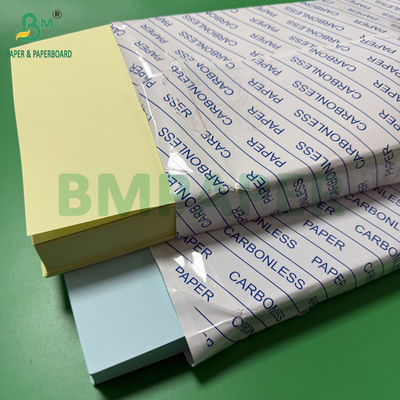 75gr 78gr Karbonless Paper CF Kuning CFB Blue Letter Ukuran 216x279mm Gambar Hitam