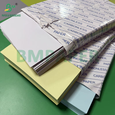 75gr 78gr Karbonless Paper CF Kuning CFB Blue Letter Ukuran 216x279mm Gambar Hitam