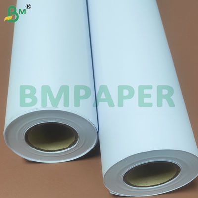 Kekakuan Tinggi 2/3 Inch Core Size Putih CAD Plotter Printing Paper Rolls