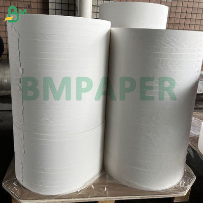 Custom Logo Printed Biodegradable 28gsm Putih Food-Grade Straw Wrap Paper Untuk Individu Minum Straw Packaging