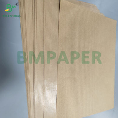 60gm Ribbed Brown Craft Paper Untuk Membungkus Hadiah tahan air mata 70 x 100cm