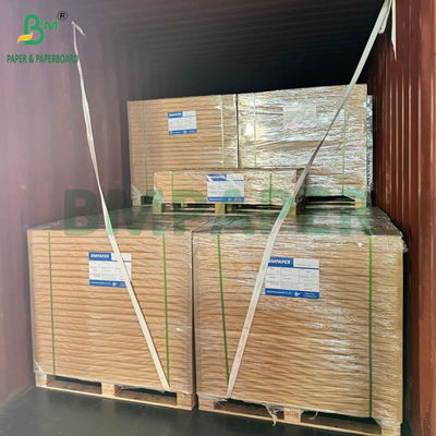 60gm Ribbed Brown Craft Paper Untuk Membungkus Hadiah tahan air mata 70 x 100cm
