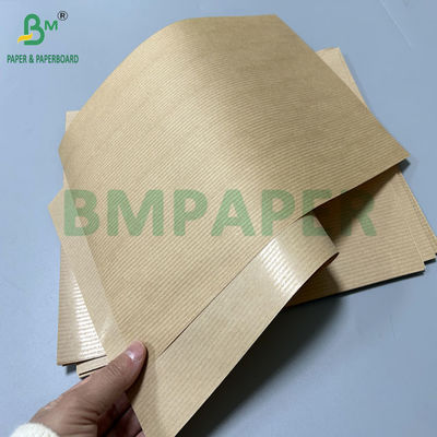 60 gram 30in Lebar 1 Sisi MG Pure Brown Ribbed Kraft Paper Untuk Paket