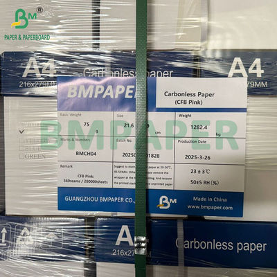 56g - 78g Digital Autocopy NCR Surat Kertas Ukuran 8/2 x 11inches Gambar Hitam