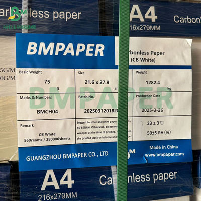 56g - 78g Digital Autocopy NCR Surat Kertas Ukuran 8/2 x 11inches Gambar Hitam