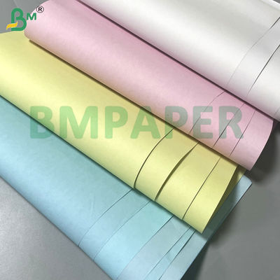 48g 80gsm Putih / Pink / Berwarna-warni NCR Carbonless Copy Paper Surat Ukuran 8.5 &quot;x11&quot; &amp; 8.5 &quot;x14&quot; untuk Waybill &amp; Forms Image Hitam