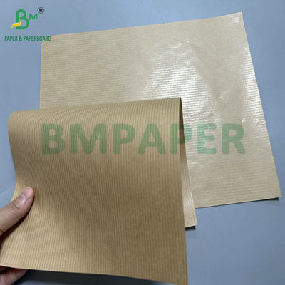 60gm 70gm 70x 100cm Brown Dilapisi 1 sisi Ribbed Kraft Paper Untuk Food Wrap Bag