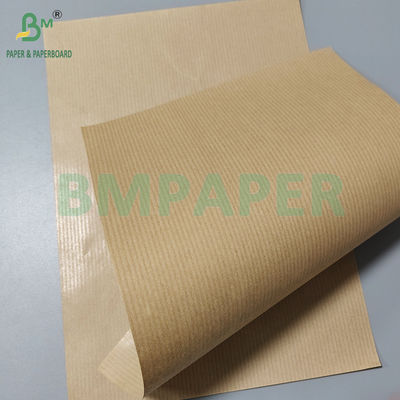 50gm 60gm Satu Sisi Glossy Brown Striped Kraft Paper Untuk Pengemasan Makanan