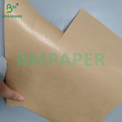 50gm 60gm Satu Sisi Glossy Brown Striped Kraft Paper Untuk Pengemasan Makanan