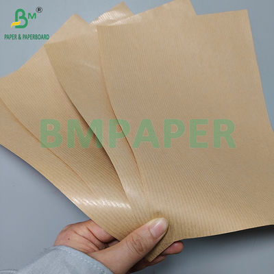50gm 60gm Satu Sisi Glossy Brown Striped Kraft Paper Untuk Pengemasan Makanan