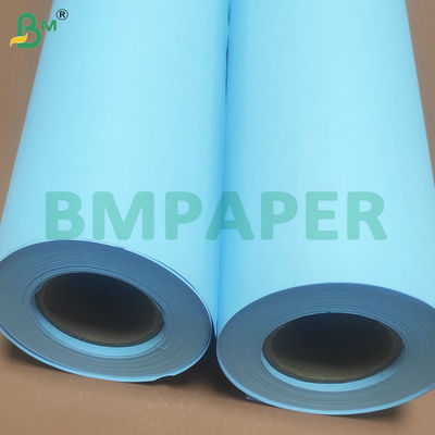 Ukuran inti 2 inci Gambar jelas Sisi ganda Biru Plotter Paper Rolls