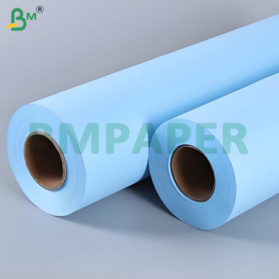Ukuran inti 2 inci Gambar jelas Sisi ganda Biru Plotter Paper Rolls