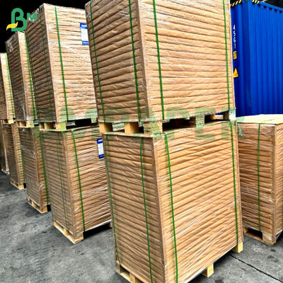 60gm Lembut Satu Sisi Glossy Brown Striped Kraft Paper Untuk Pengemasan Makanan Kerajinan / DIY