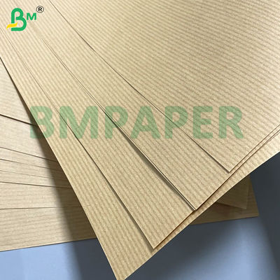 50gsm 60gsm 70gsm Ringan tahan air mata Brown Striped Kraft Paper One Side Gloss Sangat baik untuk bungkus Bunga bungkus roti