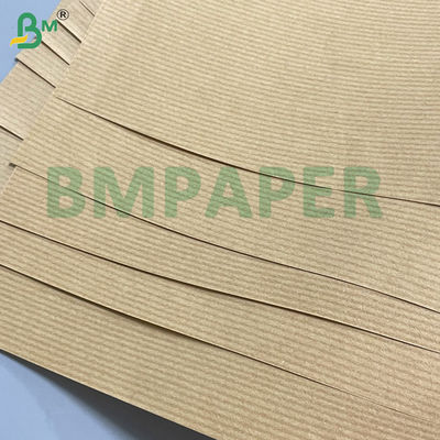 50gsm 60gsm 70gsm Ringan tahan air mata Brown Striped Kraft Paper One Side Gloss Sangat baik untuk bungkus Bunga bungkus roti