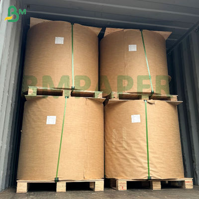 50gsm 60gsm 70gsm Ringan tahan air mata Brown Striped Kraft Paper One Side Gloss Sangat baik untuk bungkus Bunga bungkus roti