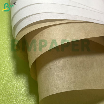50gm 60gm Kertas tahan panas tahan lemak untuk kemasan makanan berlemak Brown & White Kit3 Kit5 Kit7 Kelembaban tahan daur ulang