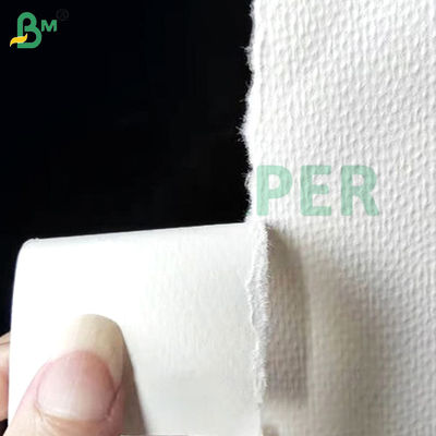 Kertas Cat Air Tekstur Katun Putih 100g 110g Tahan Lama Cepat Kering Pendidikan Seni