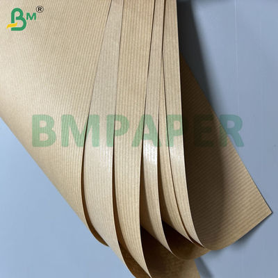 60g 70g Daur Ulang Fiber Ribbed Kraft Paper Rolls Untuk Kantong Makanan 70cm 80cm