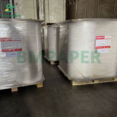 Gulungan Kertas Kraft Pulp Kayu Alami 28grs 29mm 33mm Untuk Pembungkus Sedotan