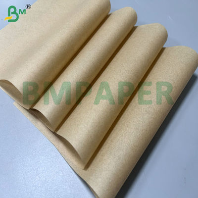 Kertas Sandwich Tahan Minyak Coklat 30gsm 35gsm Untuk Pembungkus Makanan 18x18"