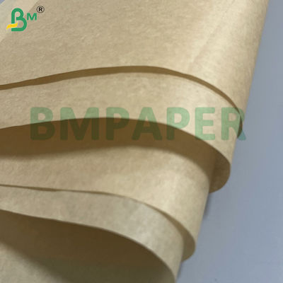 Brown White Natural Compostable Greaseproof Paper 45gsm Untuk Wrap Liner Hot Dog Packing