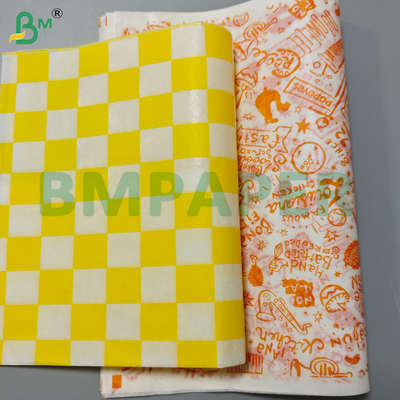 30Gsm Gres-Resistant Wax Paper Rolls untuk Bungkus Sandwich