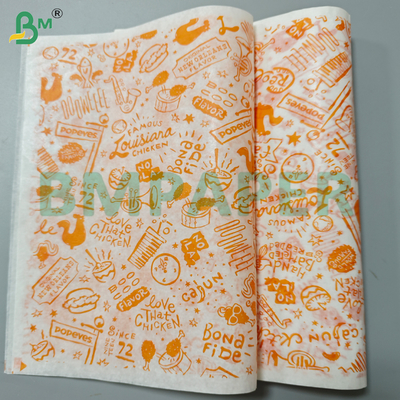 30Gsm Gres-Resistant Wax Paper Rolls untuk Bungkus Sandwich