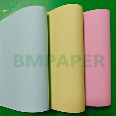 Gulungan Kertas NCR Gambar Jelas Putih Merah Muda Hijau Kuning 75gsm 80gsm