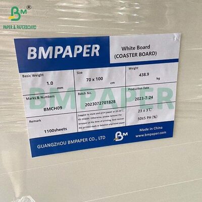 Papan Tatakan Gelas Tanpa Lapisan 455mm x 650mm 390GSM Putih Alami Untuk Tatakan Bir