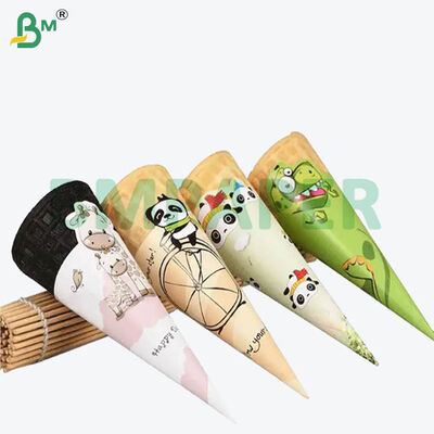 Kertas Es Krim Putih Food Grade 80g Untuk Kemasan Kerucut