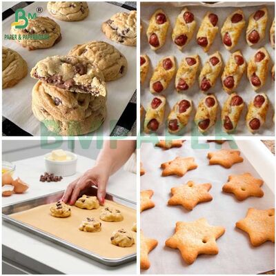 35gsm 40gsm Greaseproof Anti-Nempel Pergament Paper Roll untuk digunakan di oven