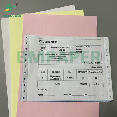 Kertas Salinan Karbon Bebas Premium Kontras Tinggi Gambar Biru 48gsm 75gsm untuk Salinan Jelas