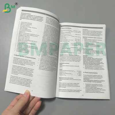 Kertas Buku Instruksi Tidak Dilapisi Alami Bahan 40gsm