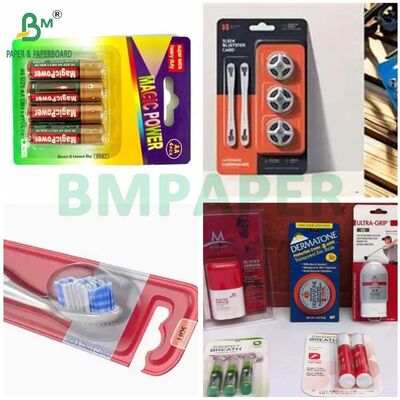 350g 400g 425g Kertas Karton Blister Cetak Putih Bagus untuk Kemasan Sikat Gigi