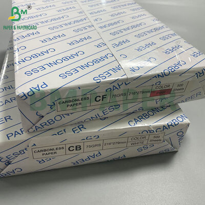 Kertas NCR 60GSM Putih Cerah CB CF untuk Pencetakan Laser 216 x 279 mm