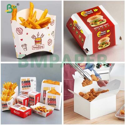 Kit 6 Anti Grease Food Grade Cardboard 275g 300g untuk Pengemasan Kentang Goreng