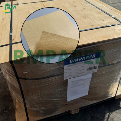 80gsm Brown Kraft Ribbed Paper Roll Package 55cm Width, Medium Quality