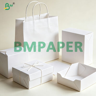 160G 170G Ketahanan air mata yang tinggi Kraft putih Kotak hadiah kelas atas Kertas kemasan