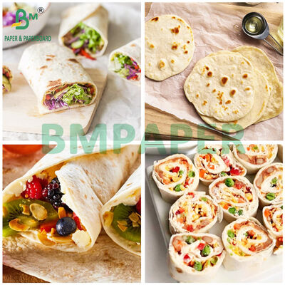25gr 28gr 30gr 34gr Kertas Pembungkus Tortilla Putih Tahan Lembab Food Grade