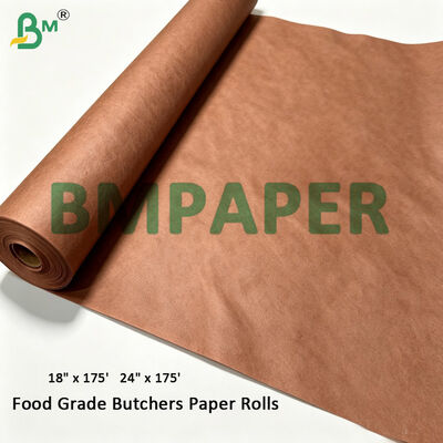 Kertas Kraft Tukang Daging Food Grade 18" Warna Merah Muda, 60gsm x 18" lebar x 175' panjang