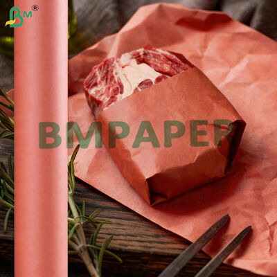 66gsm Kertas Pink Peach Food Grade untuk Mengasapi Daging Gulungan 18'' 24'' x 175'