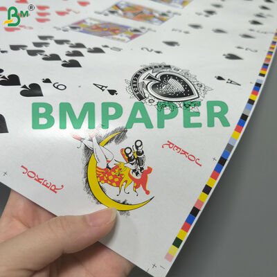 310gsm Linen Embossed Blue Core Playing Card Stock Tidak terlihat melalui untuk kartu poker high-end