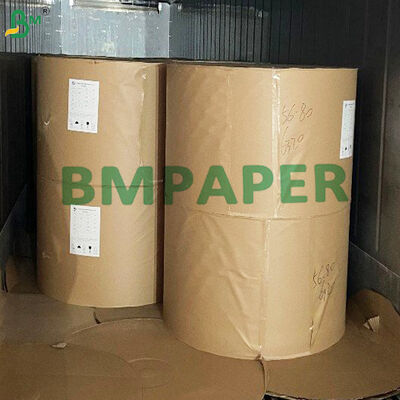 Gulungan Kertas Sisipan Kaca Kraft Alami 35 - 40gsm Kertas Pemisah Anti-jamur untuk Kaca Berlapis PV Otomotif